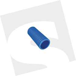 Gaine annelée fendue bleue...